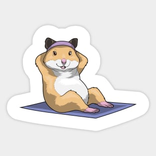 Hamster Fitness Sit ups Sports Sticker